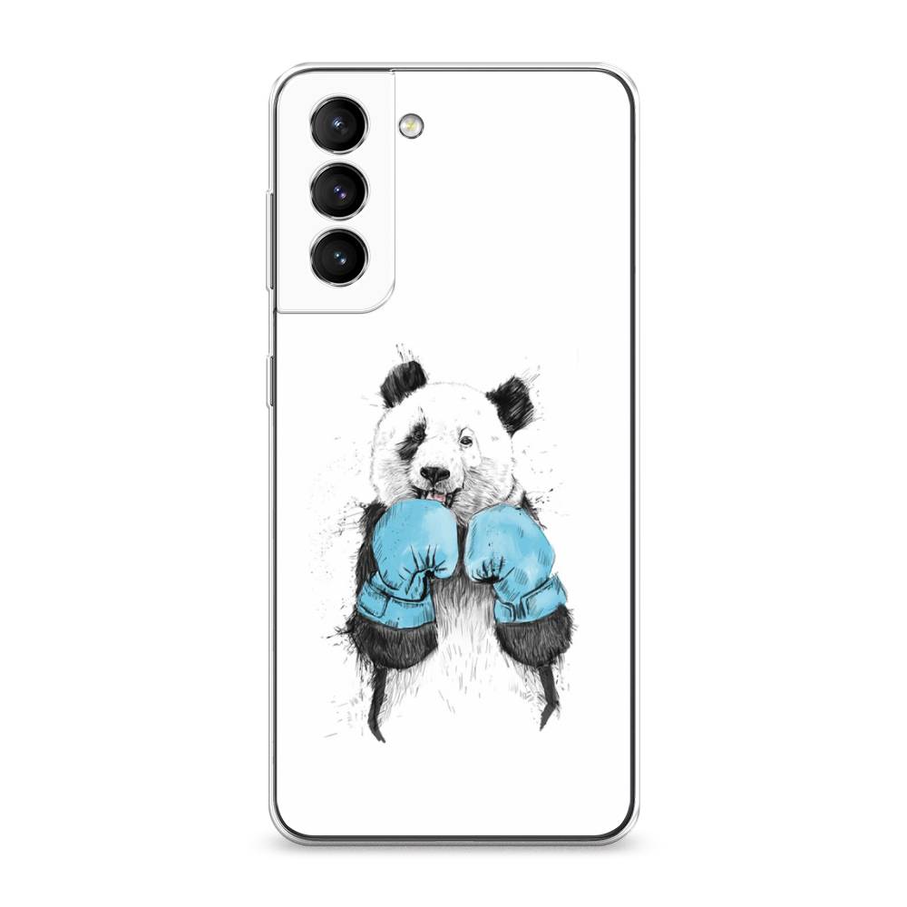

Чехол на Samsung Galaxy S21 "Панда боксер", Голубой;белый;серый, 2101850-1