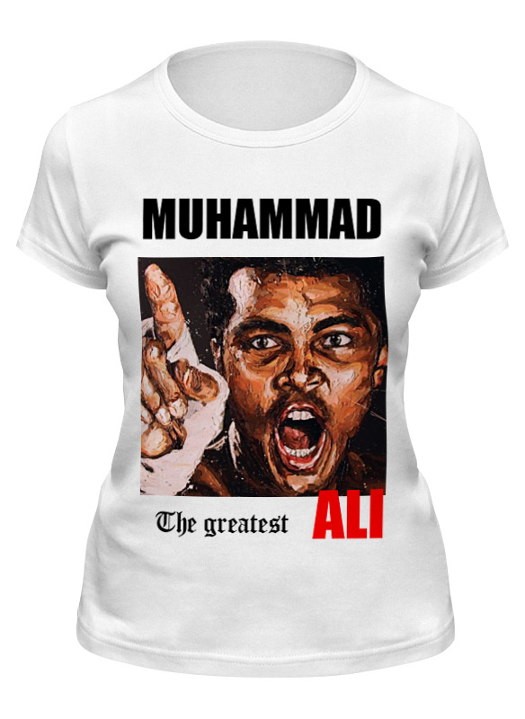 

Футболка женская Printio Muhhamad ali the greatest белая S, Белый, Muhhamad ali the greatest