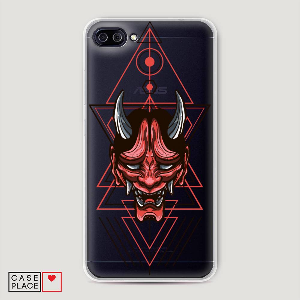 

Чехол на Asus Zenfone 4 Max ZC520KL "Hanya Oni mask", Серый;красный;черный, 42750-4