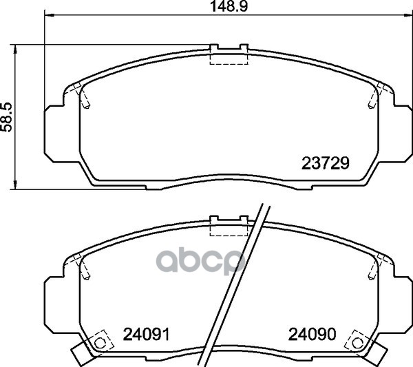 

Колодки Дисковые Задние Hyundai Santa Fe 2.4i/2.7 V6/2.0crdi 01 NISSHINBO арт. NP8010