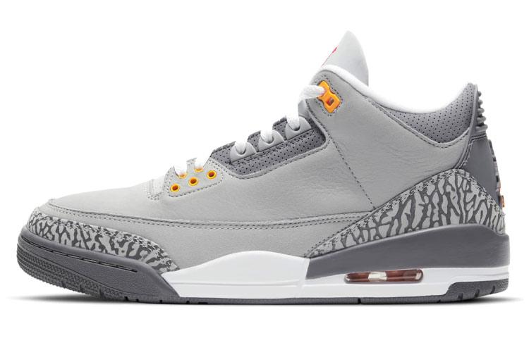 

Кеды унисекс Jordan Air Jordan 3 retro cool grey серые 41 EU, Серый, Air Jordan 3 retro cool grey