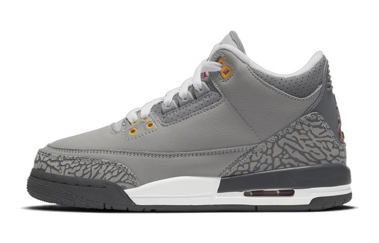 

Кеды унисекс Jordan Air Jordan 3 Retro Cool Grey GS серые 39 EU, Серый, Air Jordan 3 Retro Cool Grey GS