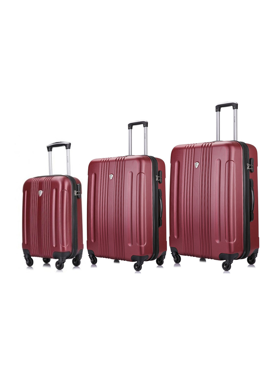 

Комплект чемоданов унисекс L'Case Bangkok винный, S/M/L, Бордовый, Bangkok_1