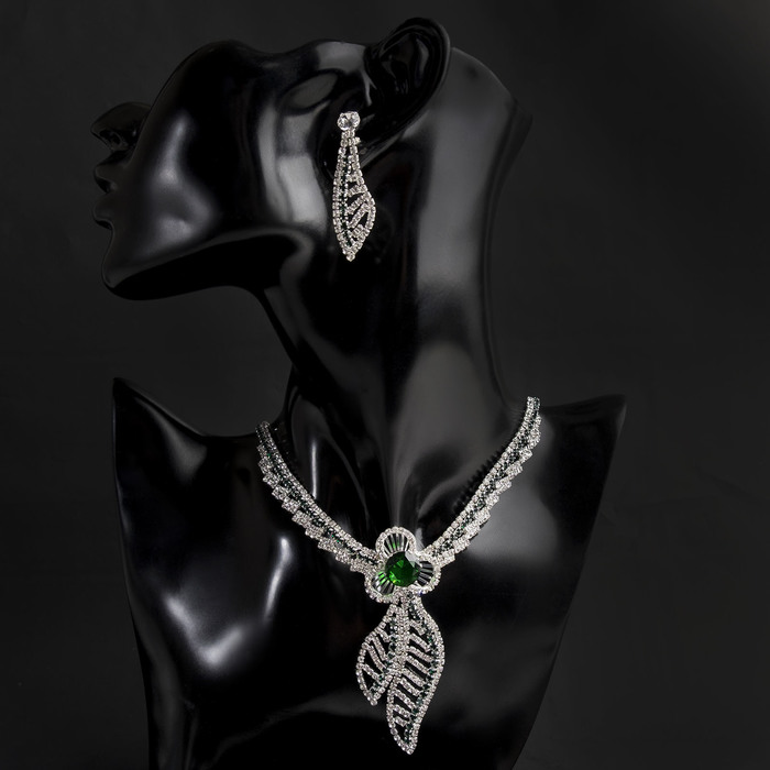 

Колье+серьги из бижутерного сплава Queen Fair 4453741, стразы