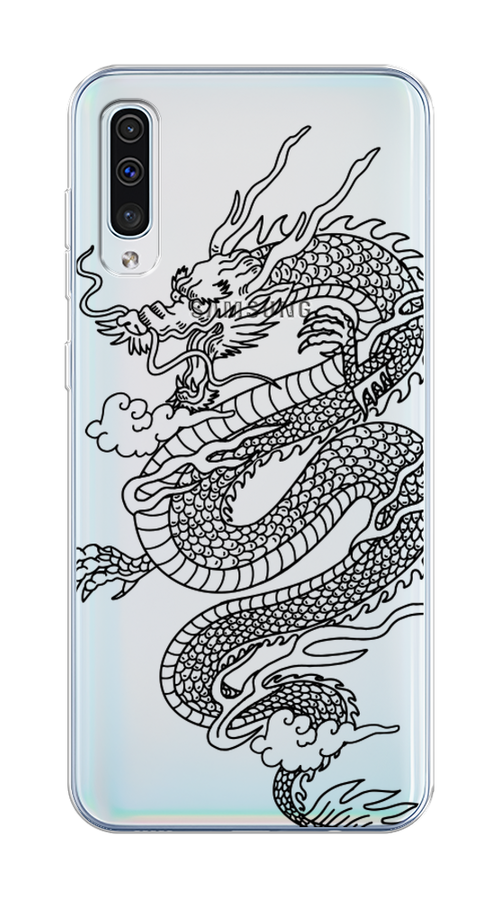 

Чехол на Samsung Galaxy A50/A30S "Большой китайский дракон", Черный;серый, 27750-1