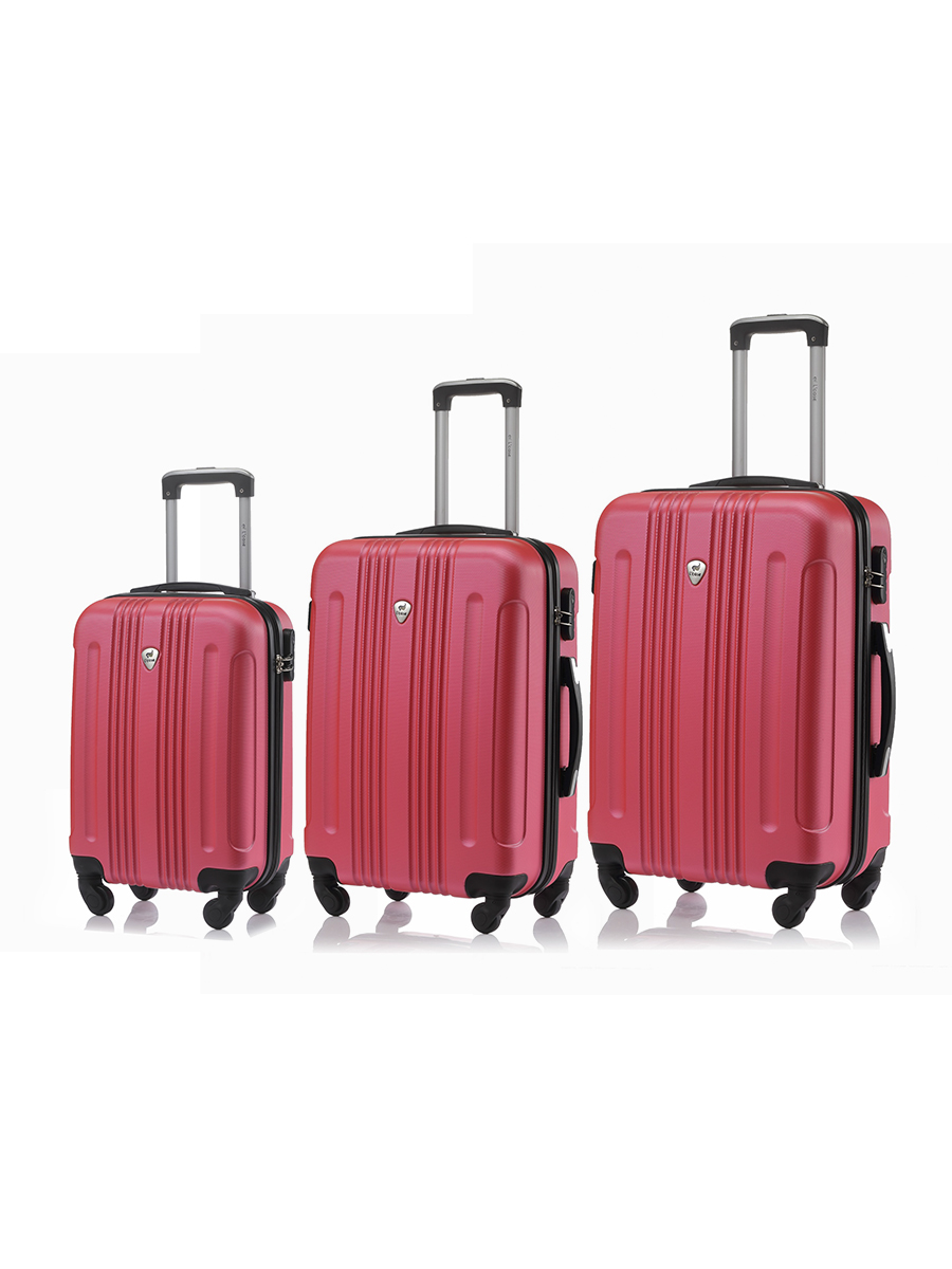 

Комплект чемоданов унисекс L'Case Bangkok розовый, S/M/L, Bangkok (XS, M, L)