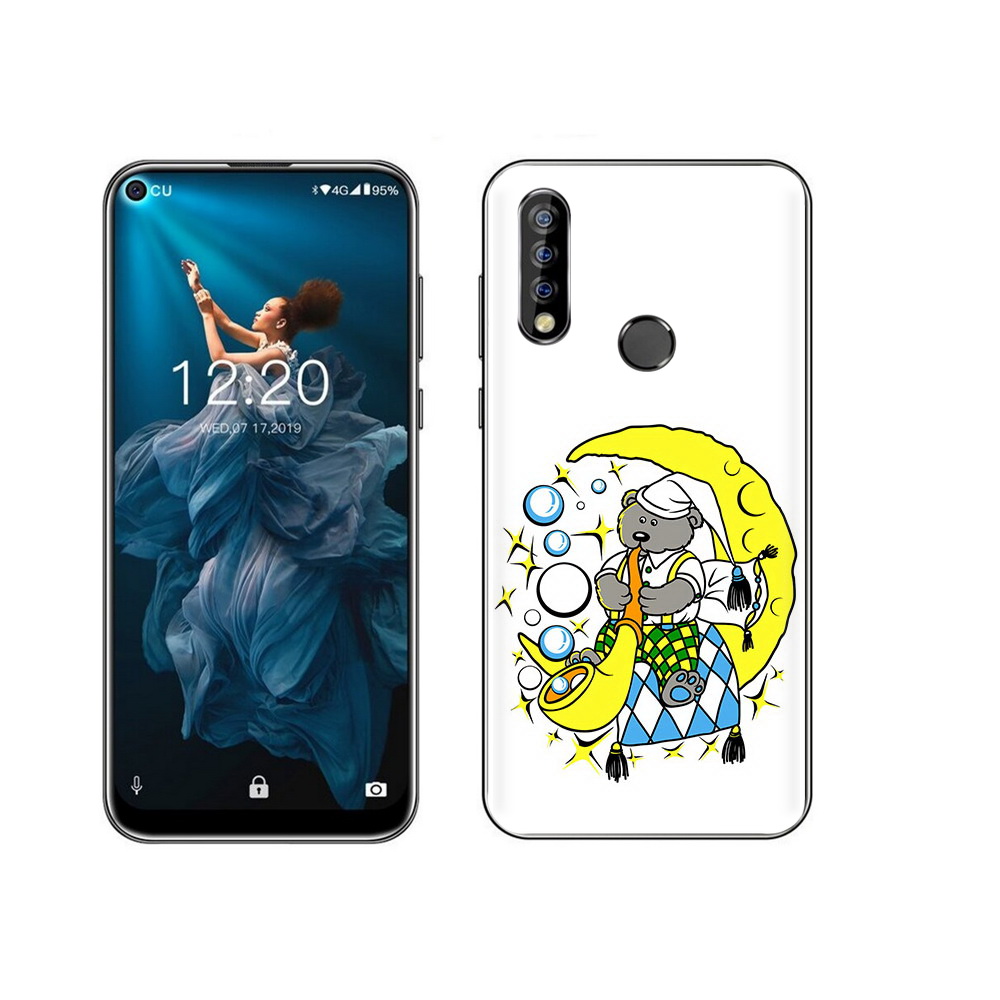 

Чехол MyPads Tocco для Oukitel C17 Pro Сырная луна, Прозрачный, Tocco