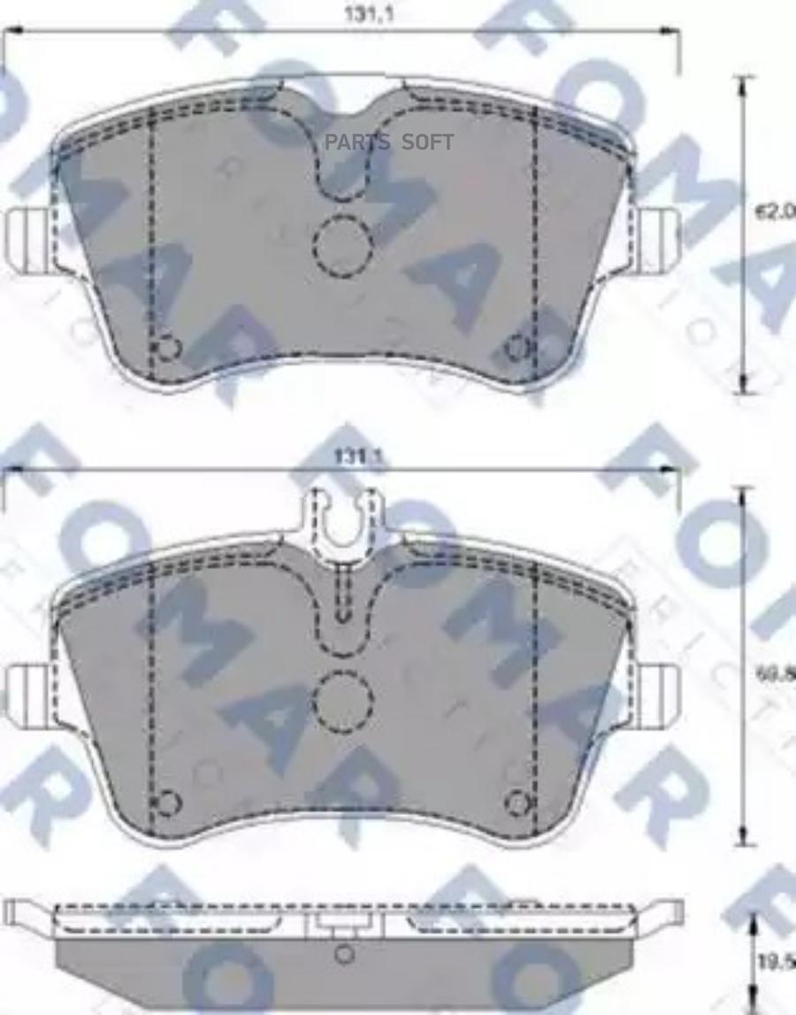 

Тормозные колодки FOMAR-FRICTION передние дисковые fo690581