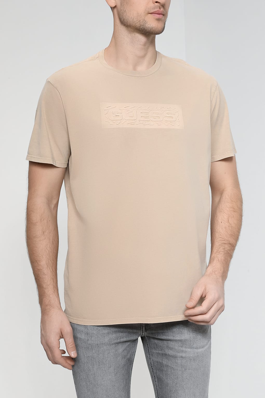 

Футболка мужская Guess M3GI58 KBDL0 бежевая 2XL, M3GI58 KBDL0