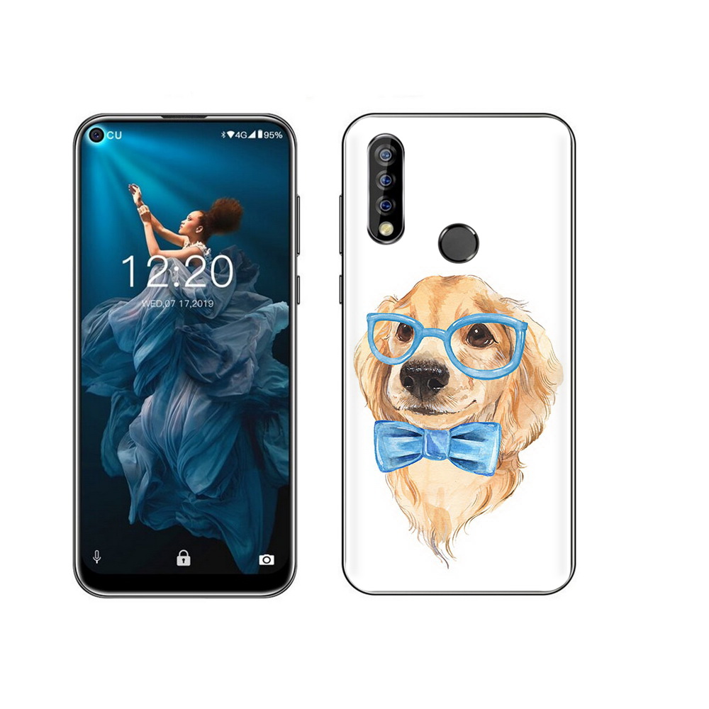 

Чехол MyPads Tocco для Oukitel C17 Pro Собака интеллигент, Прозрачный, Tocco