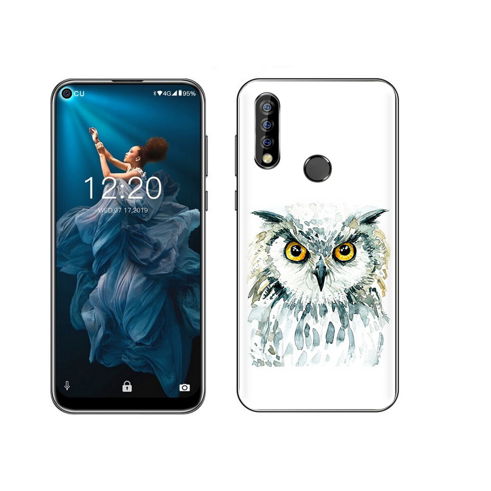 

Чехол MyPads Tocco для Oukitel C17 Pro Серьезная сова, Прозрачный, Tocco
