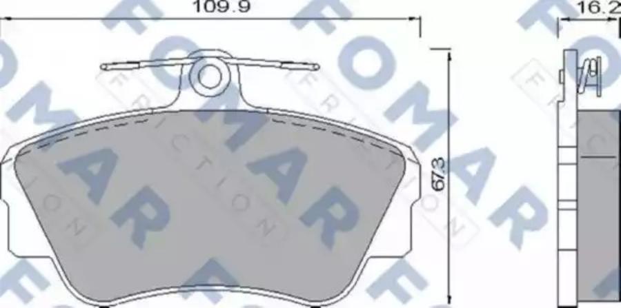 

Колодки Дисковые Передние FOMAR-FRICTION fo464581