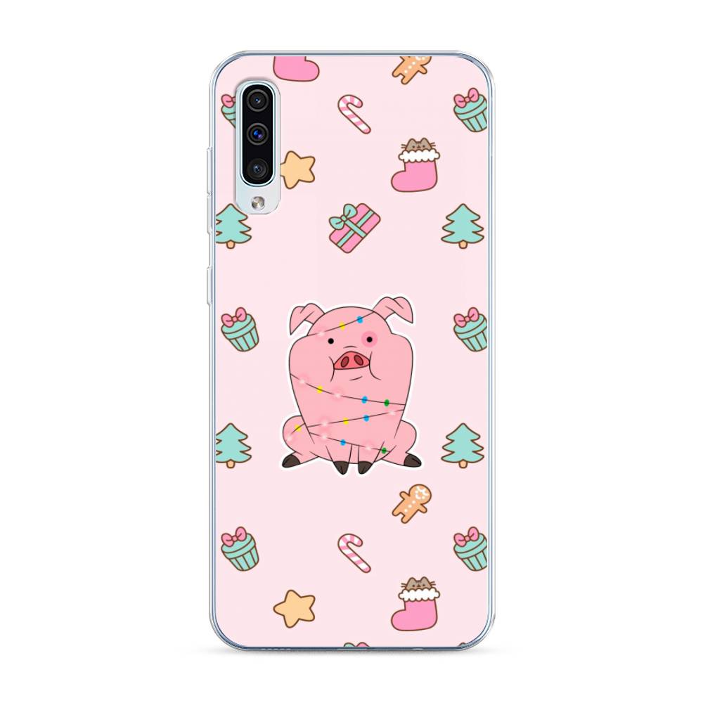 

Чехол для Samsung Galaxy A50/A30S "Розовая свинка", Розовый;зеленый, 27750-5