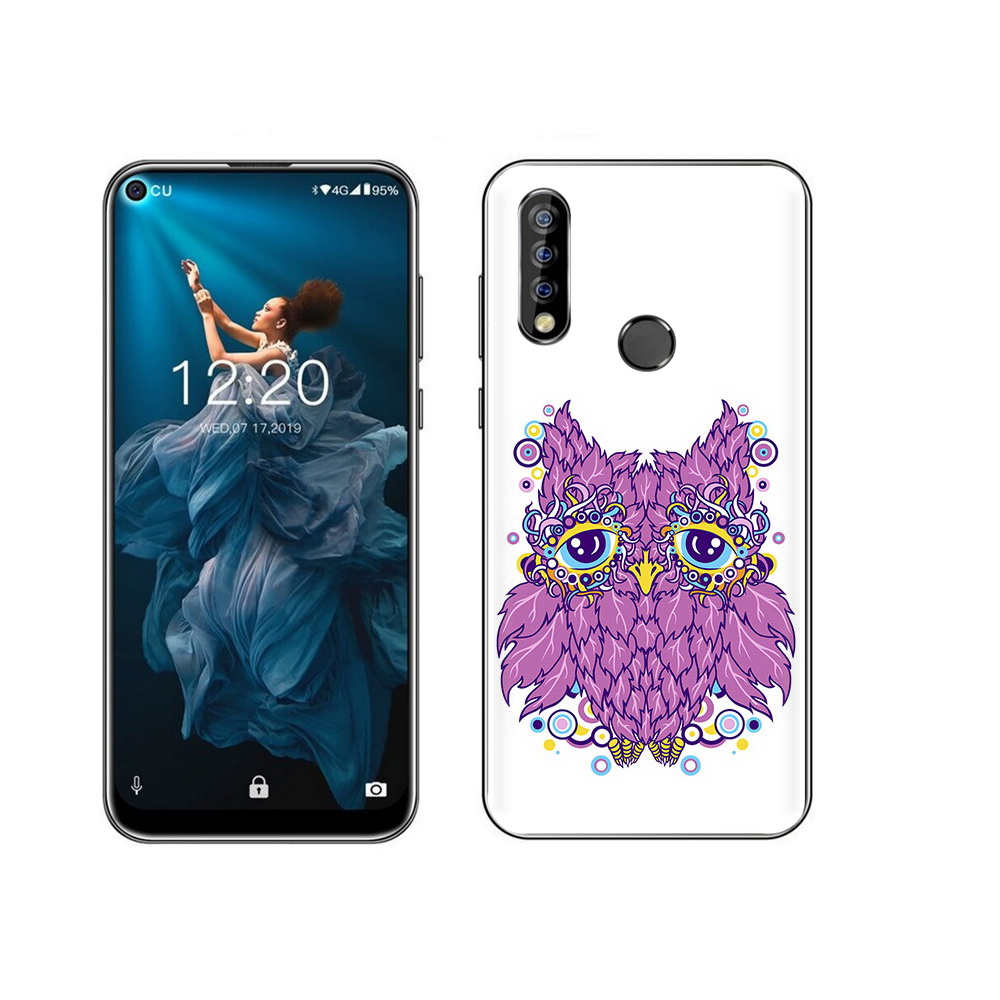 

Чехол MyPads Tocco для Oukitel C17 Pro Розовая сова, Прозрачный, Tocco