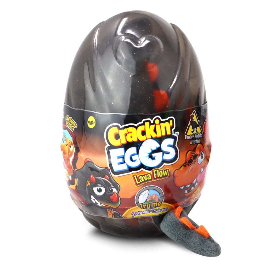 Мягкая игрушка Crackin'Eggs Динозавр 12 см в яйце серый SK012