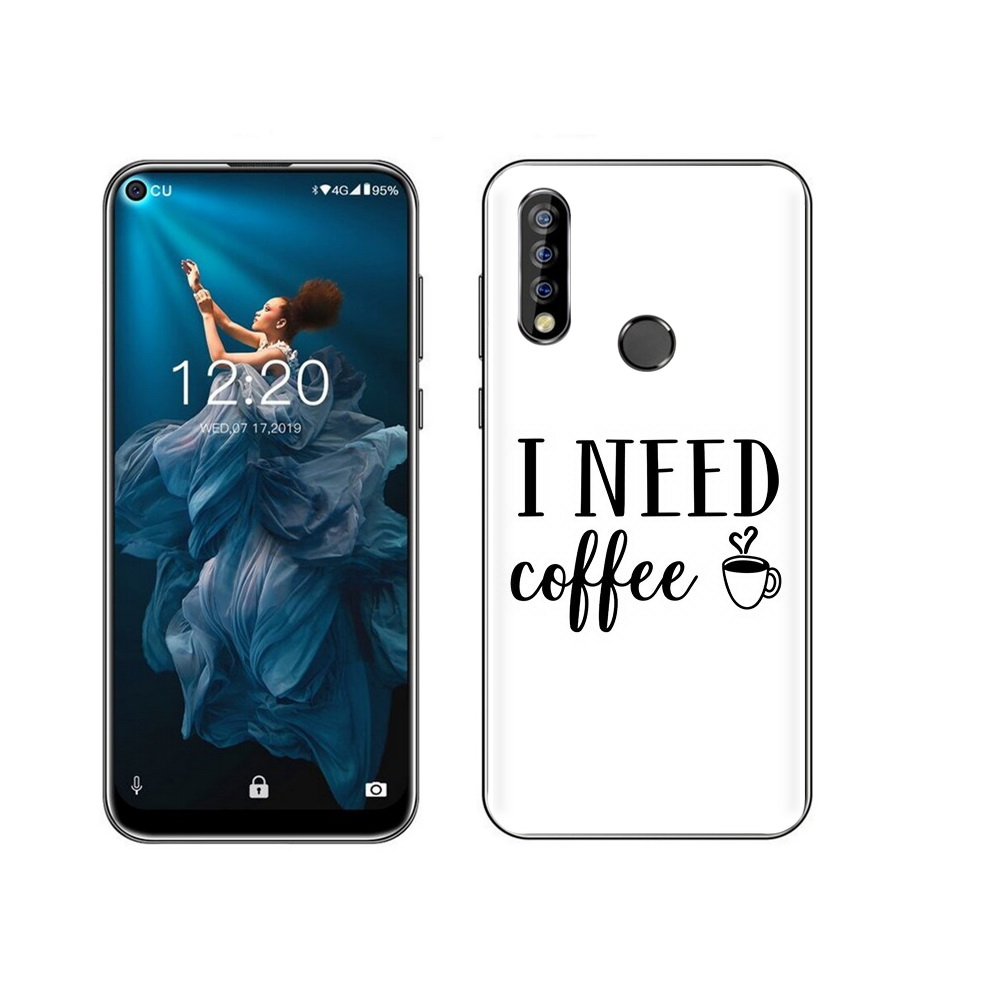 

Чехол MyPads Tocco для Oukitel C17 Pro Мне нужен кофе, Прозрачный, Tocco