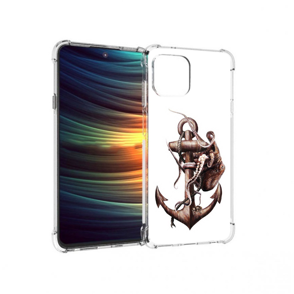 

Чехол MyPads Tocco для Motorola 20 Lite ржавый якорь (PT227073.348.579), Прозрачный, Tocco