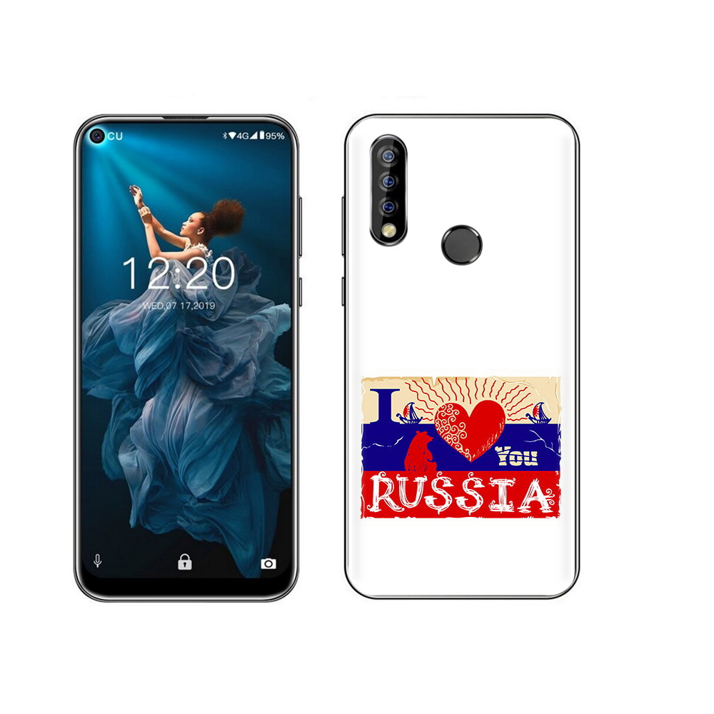

Чехол MyPads Tocco для Oukitel C17 Pro Люблю Россию, Прозрачный, Tocco