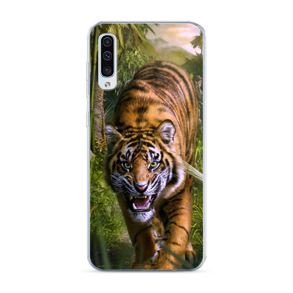 

Чехол для Samsung Galaxy A50/A30S "Тигр в джунглях 2", Оранжевый;зеленый, 27750-1