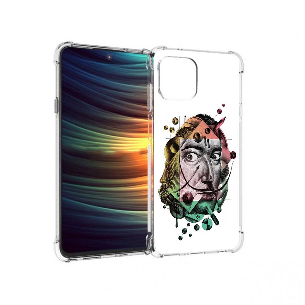 

Чехол MyPads Tocco для Motorola 20 Lite разноцветное лицо абстракция (PT227073.348.570), Прозрачный, Tocco