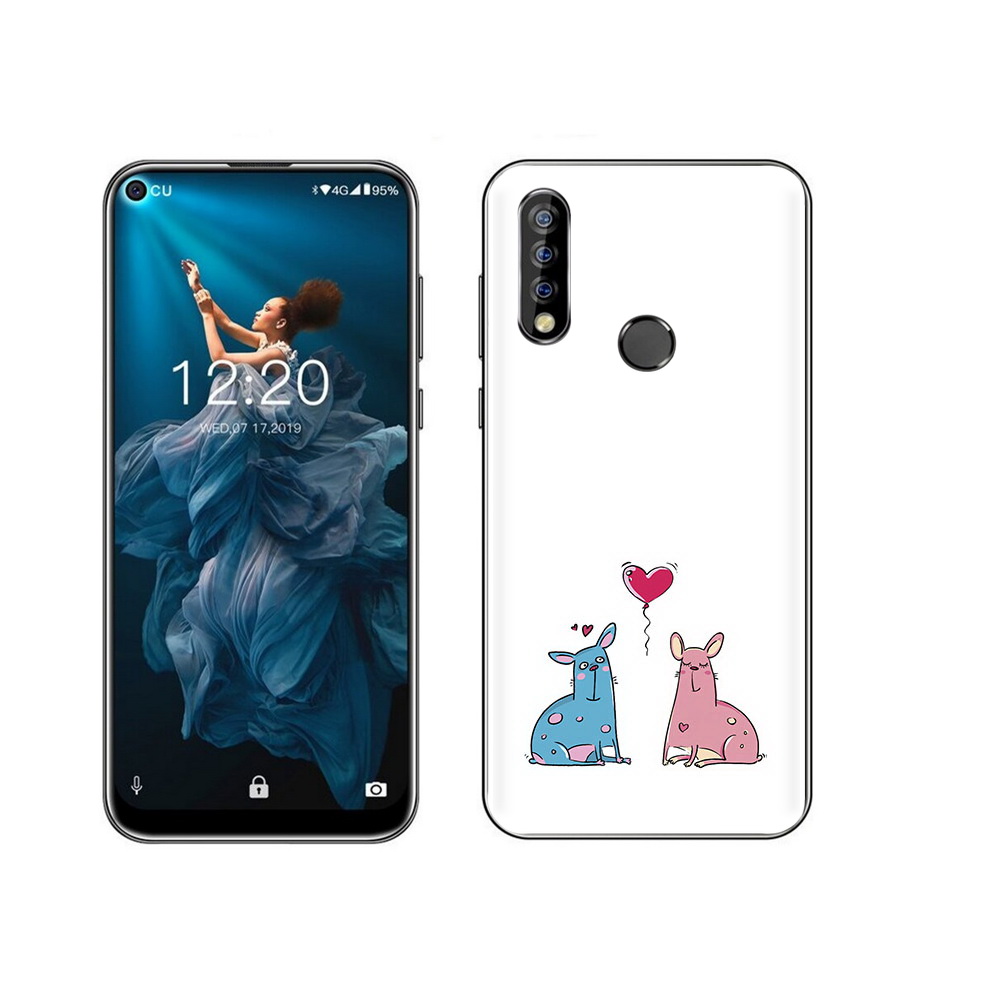 

Чехол MyPads Tocco для Oukitel C17 Pro Лама любовь, Прозрачный, Tocco