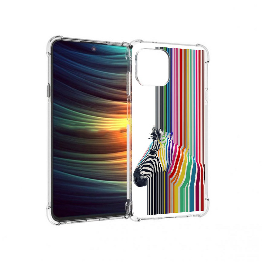 

Чехол MyPads Tocco для Motorola 20 Lite радужная зебра (PT227073.348.565), Прозрачный, Tocco