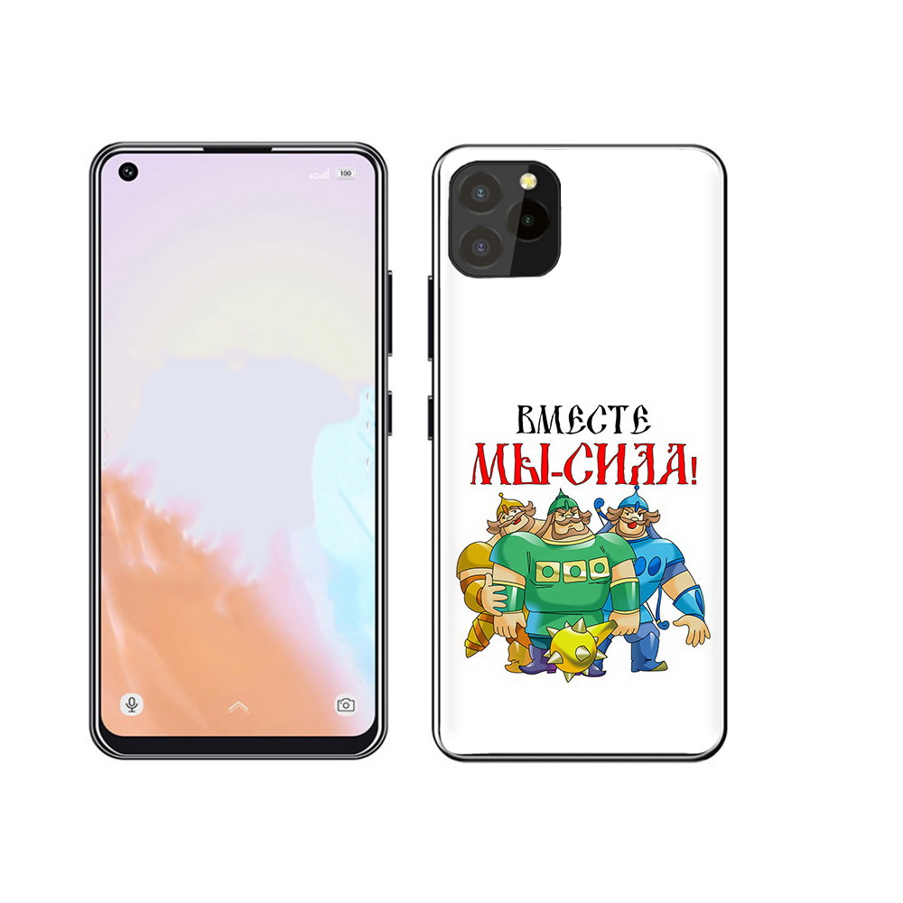 

Чехол MyPads Tocco для Oukitel C21 Pro 23 февраля богатыри, Прозрачный, Tocco