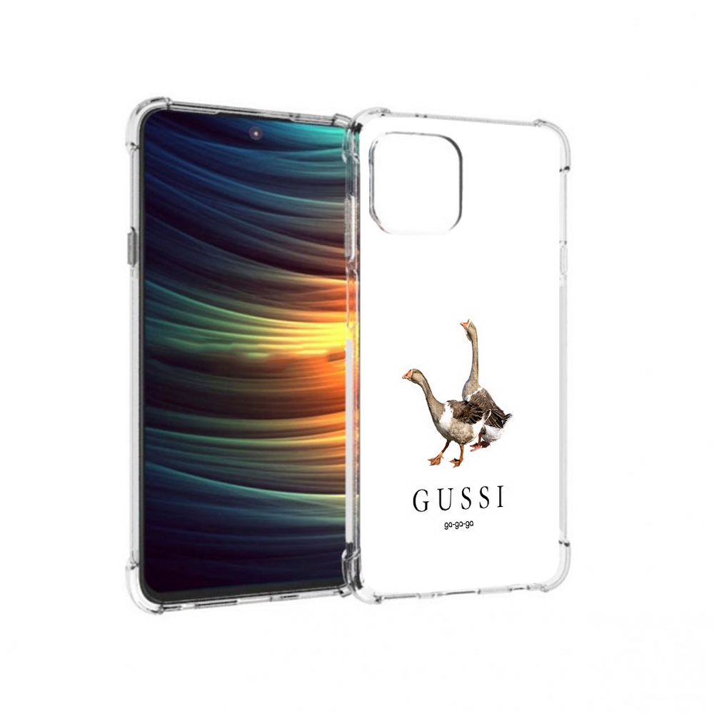 

Чехол MyPads Tocco для Motorola 20 Lite Гусси бренд (PT227073.348.56), Прозрачный, Tocco