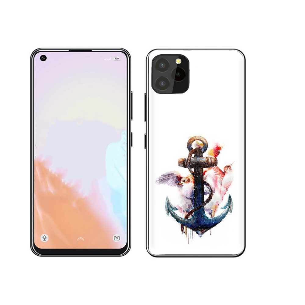 

Чехол MyPads Tocco для Oukitel C21 Pro якорь с птицами, Прозрачный, Tocco