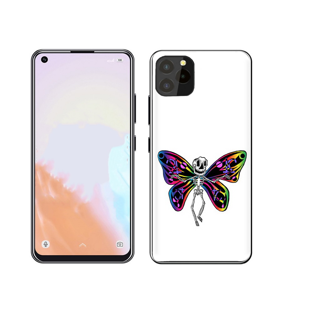 

Чехол MyPads Tocco для Oukitel C21 Pro эффект бабочки, Прозрачный, Tocco