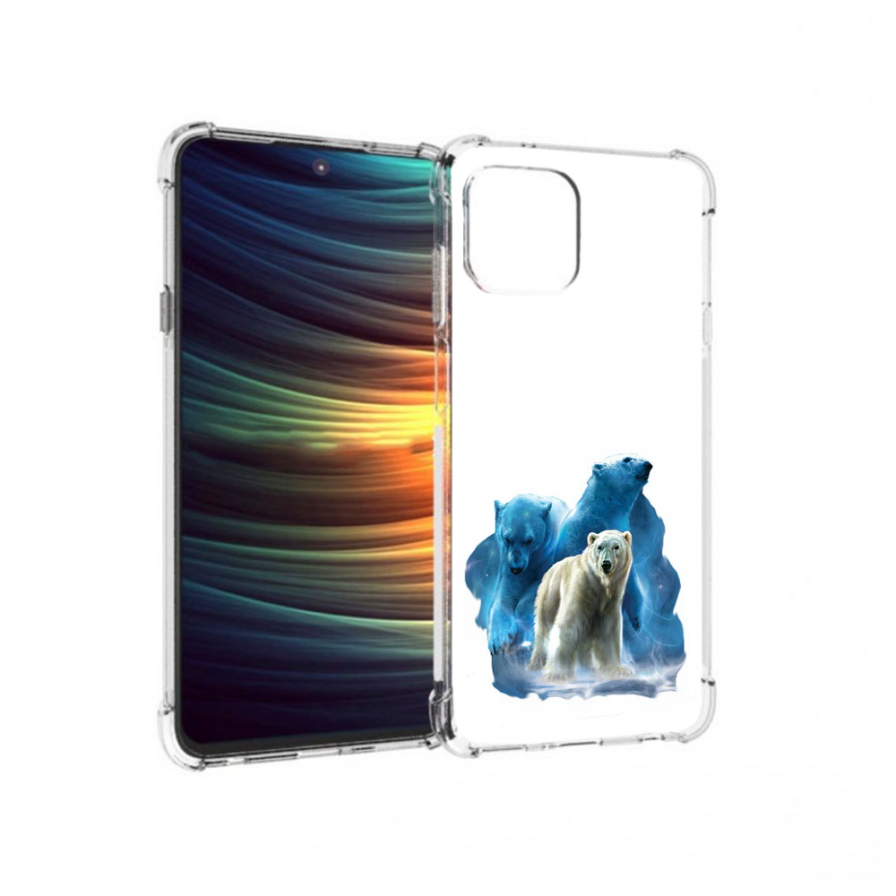 

Чехол MyPads Tocco для Motorola 20 Lite полярный медведь (PT227073.348.549), Прозрачный, Tocco