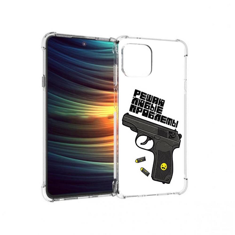 

Чехол MyPads Tocco для Motorola 20 Lite пистолет против проблем (PT227073.348.542), Прозрачный, Tocco