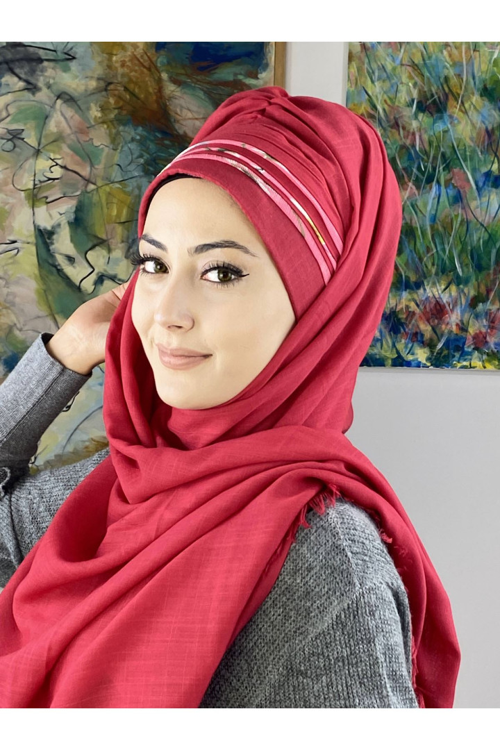

Хиджаб женский Butik Ambar 23KASHŞ07, красный (доставка из-за рубежа), 23KASHŞ01
