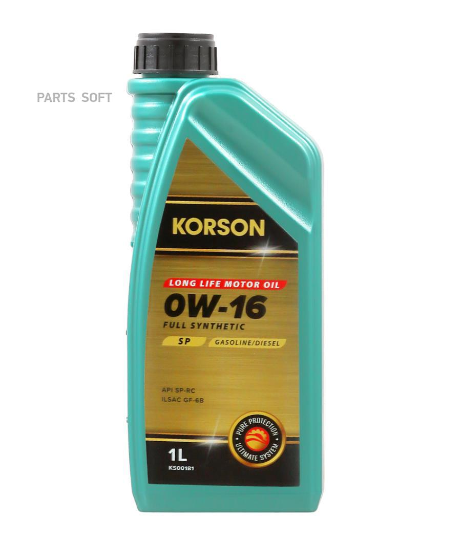 

Full Synthetic 0W-16 Sp 1Л Korson ks00181