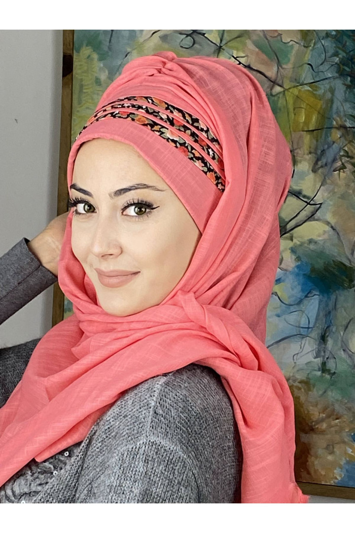 

Хиджаб женский Butik Ambar 23KASHS16 розовый, 23KASHS13