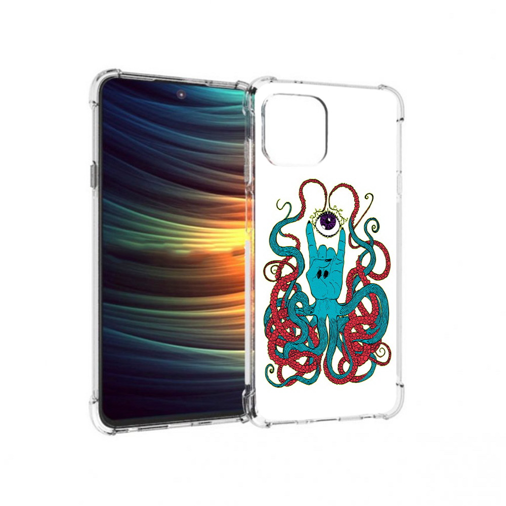 

Чехол MyPads Tocco для Motorola 20 Lite осьминог-рука абстракция (PT227073.348.530), Прозрачный, Tocco