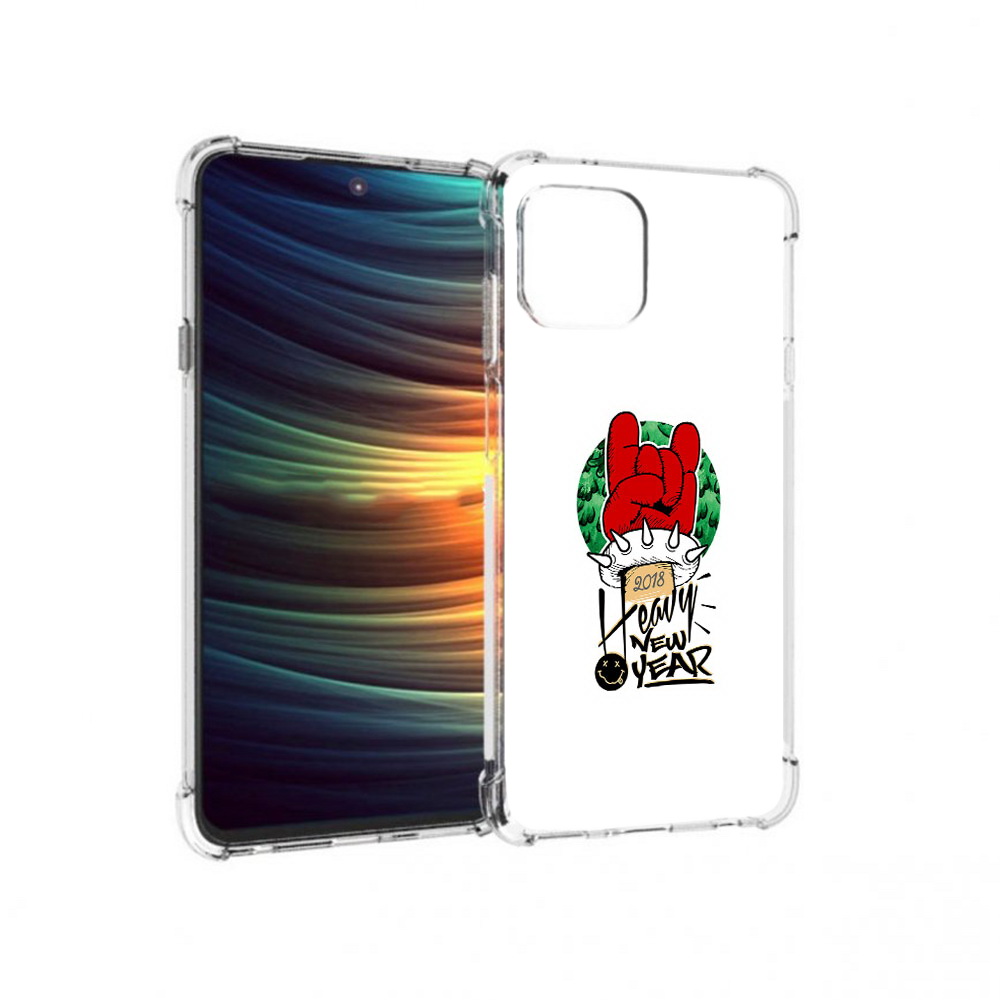 

Чехол MyPads Tocco для Motorola 20 Lite Гангстер новый год (PT227073.348.53), Прозрачный, Tocco