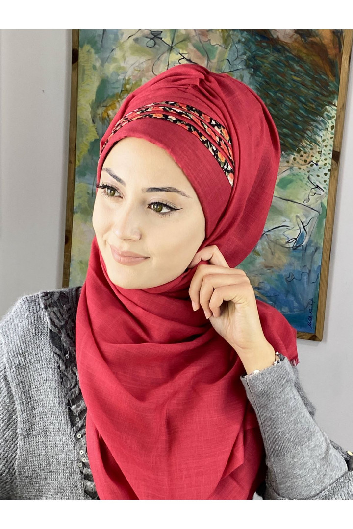 

Хиджаб женский Butik Ambar 23KASHS18 красный, 23KASHS13