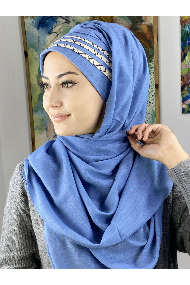 

Хиджаб женский Butik Ambar 23KASHS20 голубой, 23KASHS12