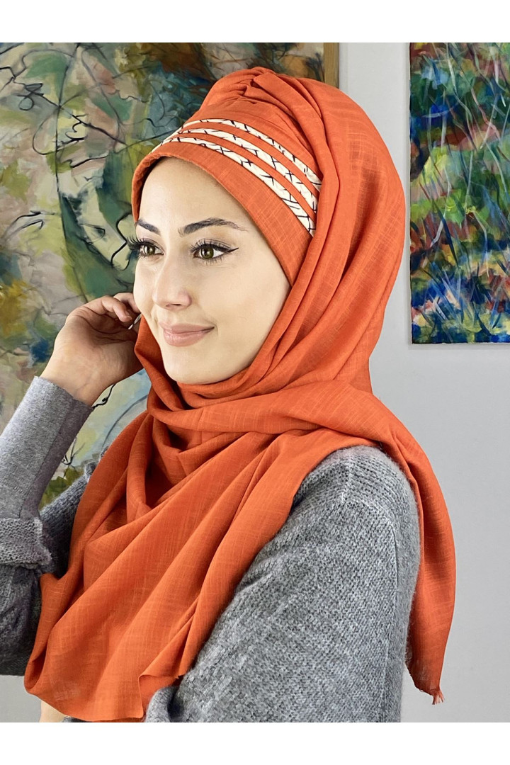 

Хиджаб женский Butik Ambar 23KASHS29 оранжевый, 23KASHS12
