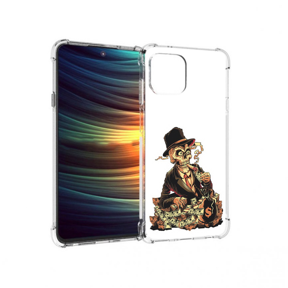 

Чехол MyPads Tocco для Motorola 20 Lite нарисованный череп с сигаретой (PT227073.348.515), Прозрачный, Tocco