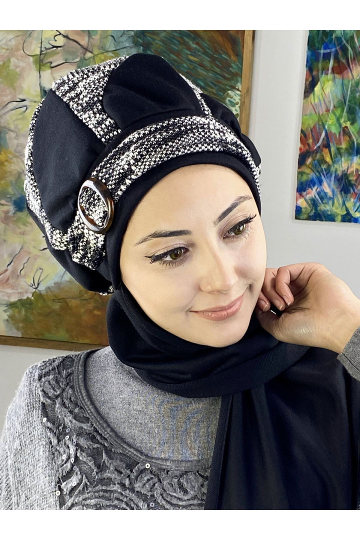 

Тюрбан женский Butik Ambar 23KASTB35 черный, 23KASTB33
