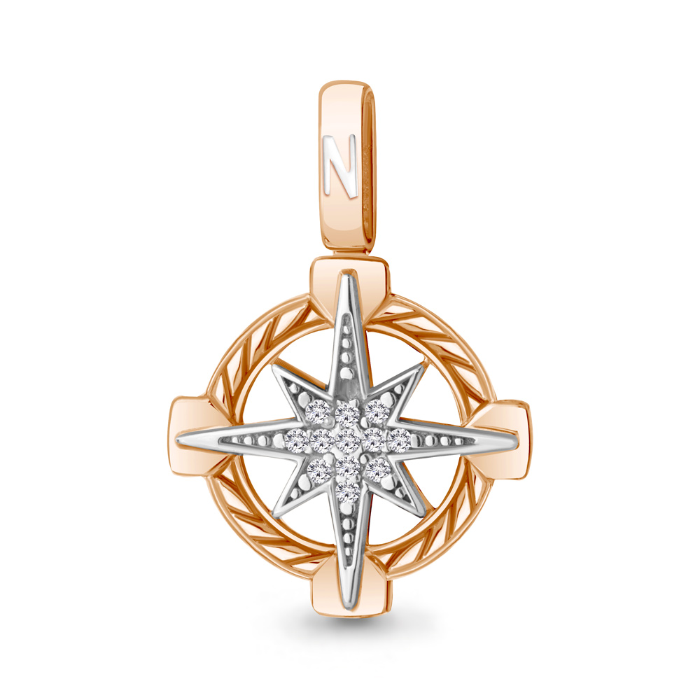 

Подвеска из серебра с фианитом\эмалью Aquamarine Aquamarine 24561А_925_з, 24561А_925_з