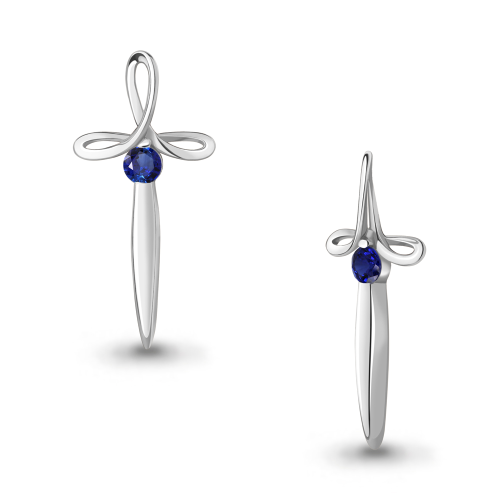 

Кулон из серебра с сапфиром искусственным Aquamarine Aquamarine 24558Б_925_р, 24558Б_925_р