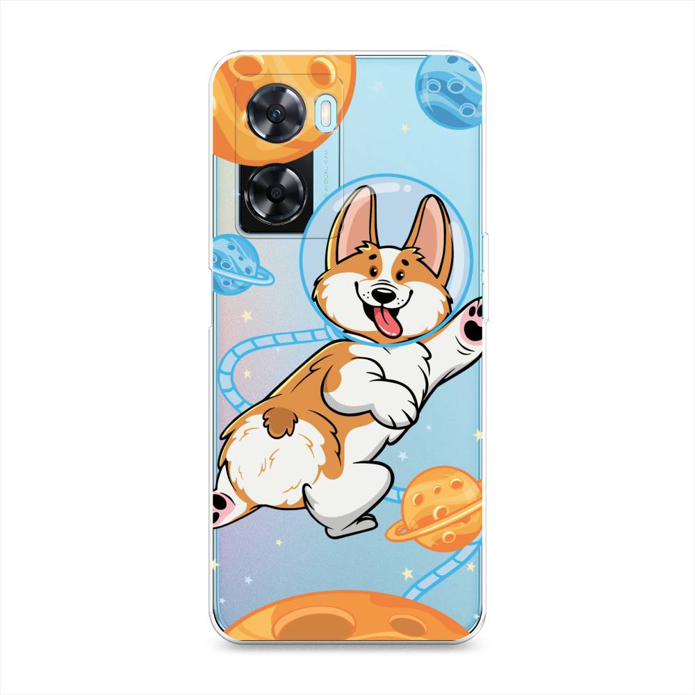 

Чехол на OnePlus Nord N20 SE "Корги-космонавт", Голубой;бежевый;белый, 153450-1