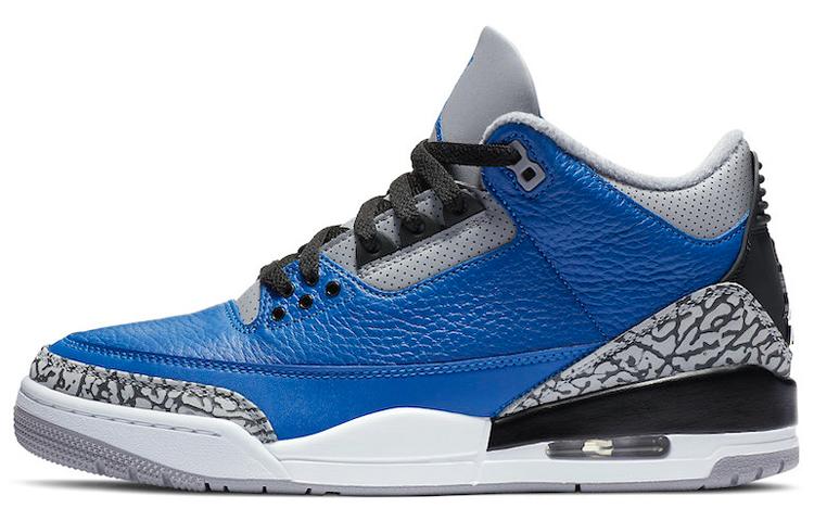 

Кеды унисекс Jordan Air Jordan 3 retro blue cement синие 43 EU, Синий, Air Jordan 3 retro blue cement