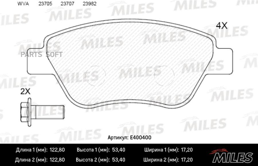 

Колодки тормозные fiat albea 01-09 передние lowmetallic