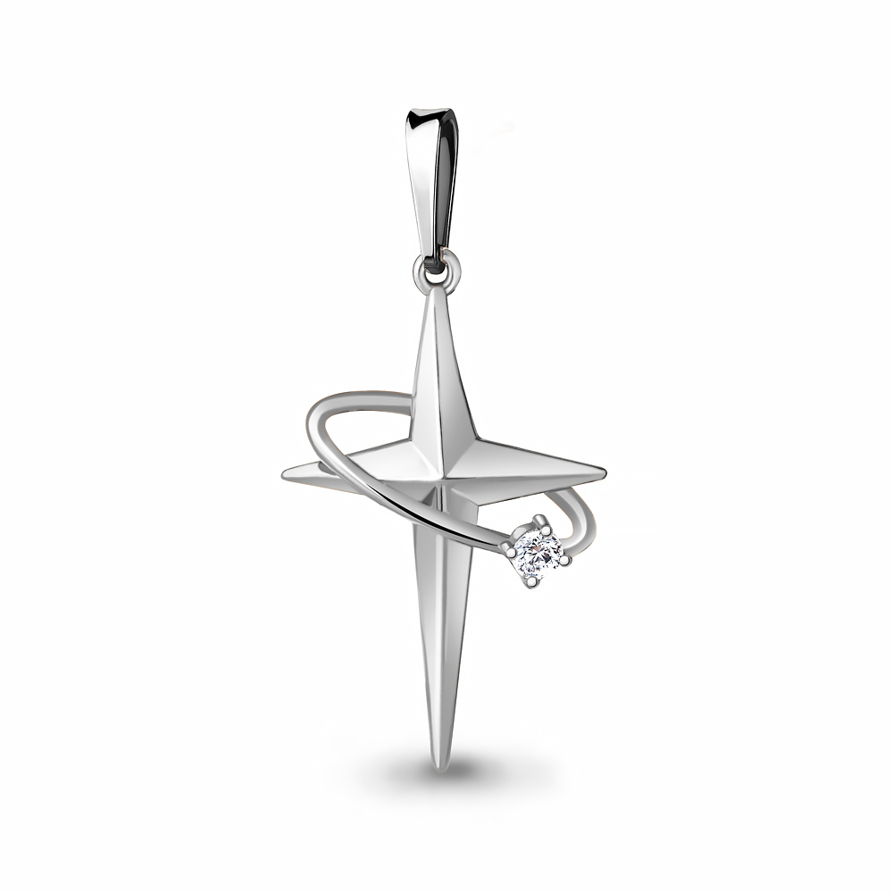 

Кулон из серебра с фианитом Aquamarine Aquamarine 24530А_925_р, 24530А_925_р