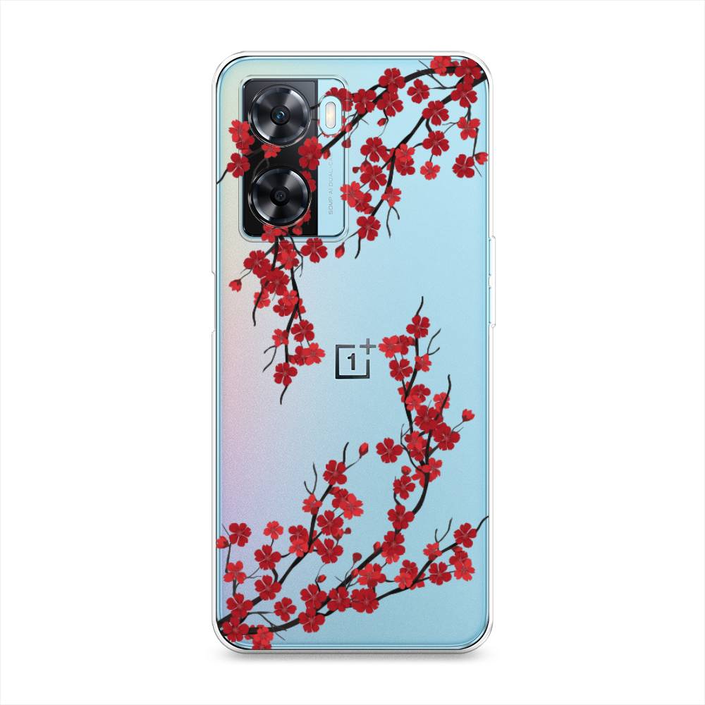 

Чехол на OnePlus Nord N20 SE "Красная сакура", Красный;черный, 153450-2