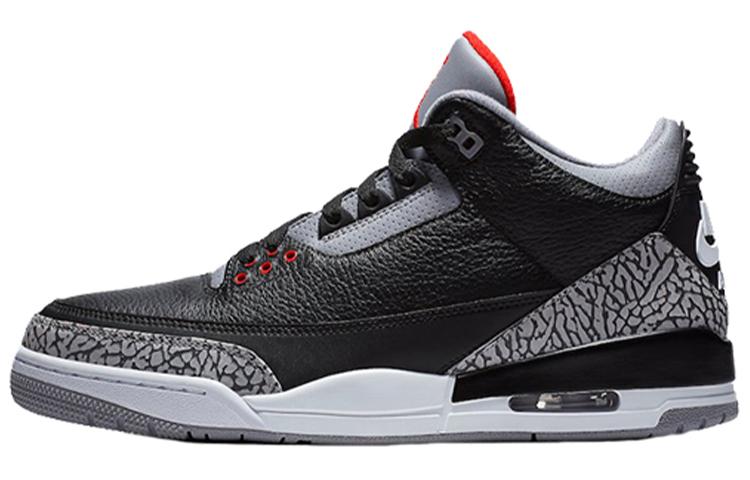 

Кеды унисекс Jordan Air Jordan 3 retro black cement 2018 черные 46 EU, Черный, Air Jordan 3 retro black cement 2018